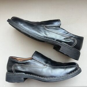 Josef Seibel Black Leather Slip On Comfort Casual Loafer Men EU 44 US 10 - 10.5